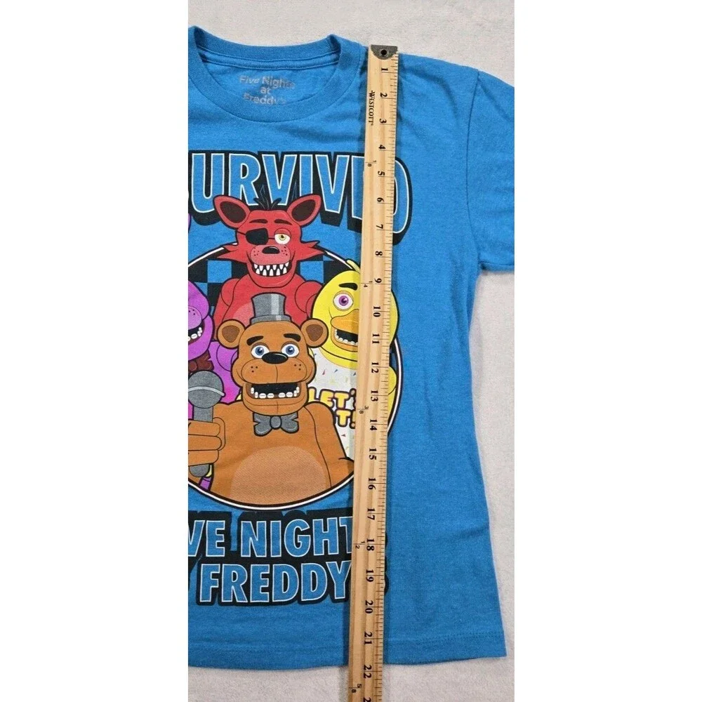 Boys Five Nights Freddys Graphic Short Sleeve T Shirt Blue Small